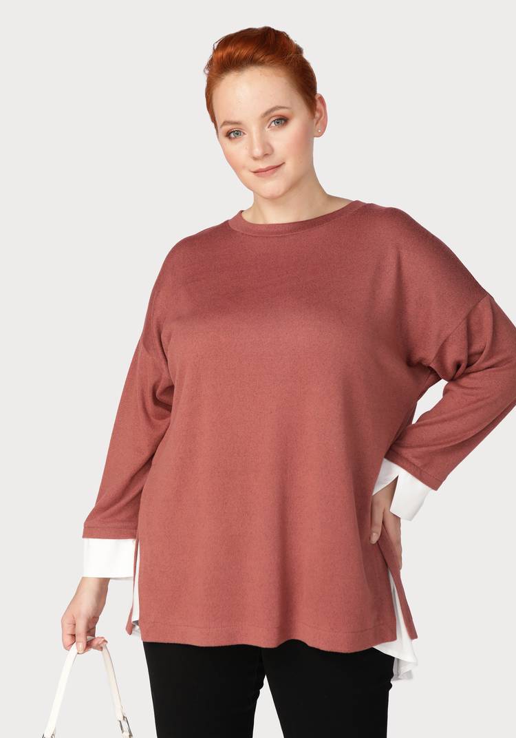 Туника свободная с контрастными вставками шир.  750, рис. 8