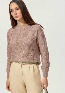 Джемпер ажурный на резинке