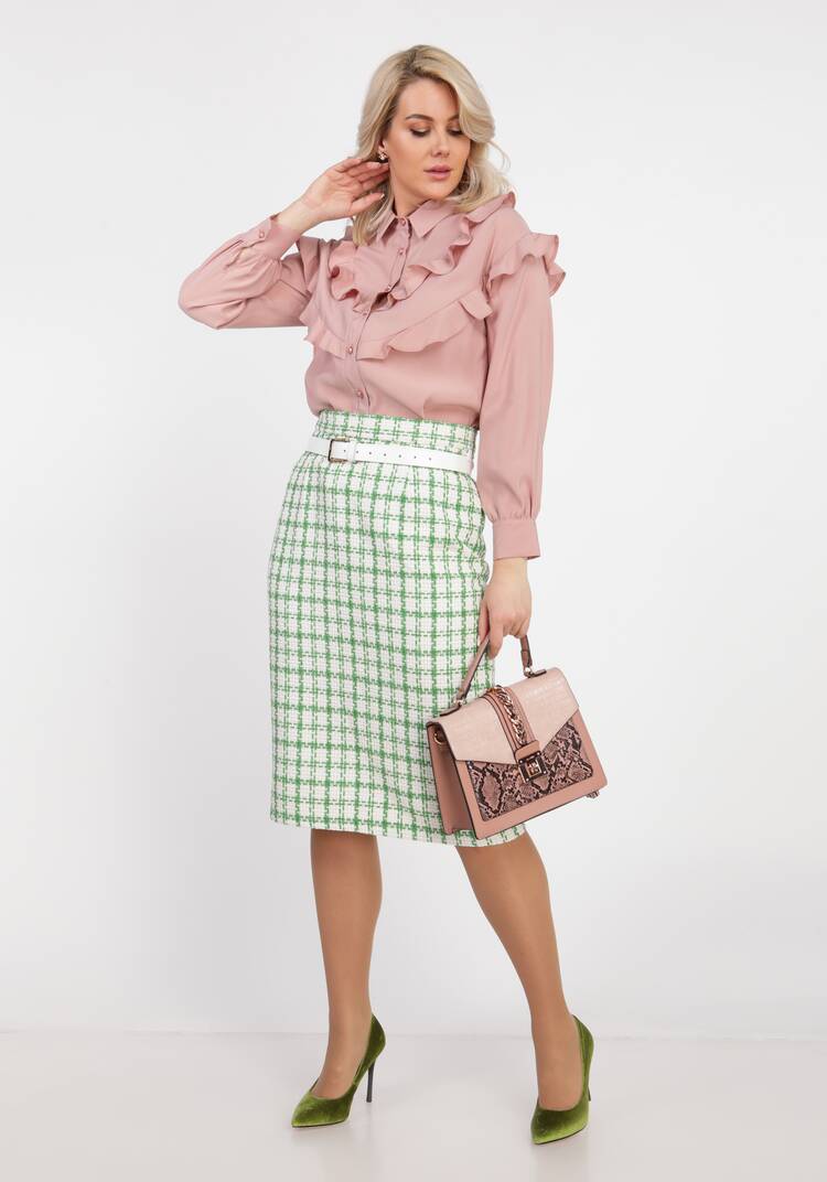 Блуза с рюшами на пуговицах шир.  750, рис. 7