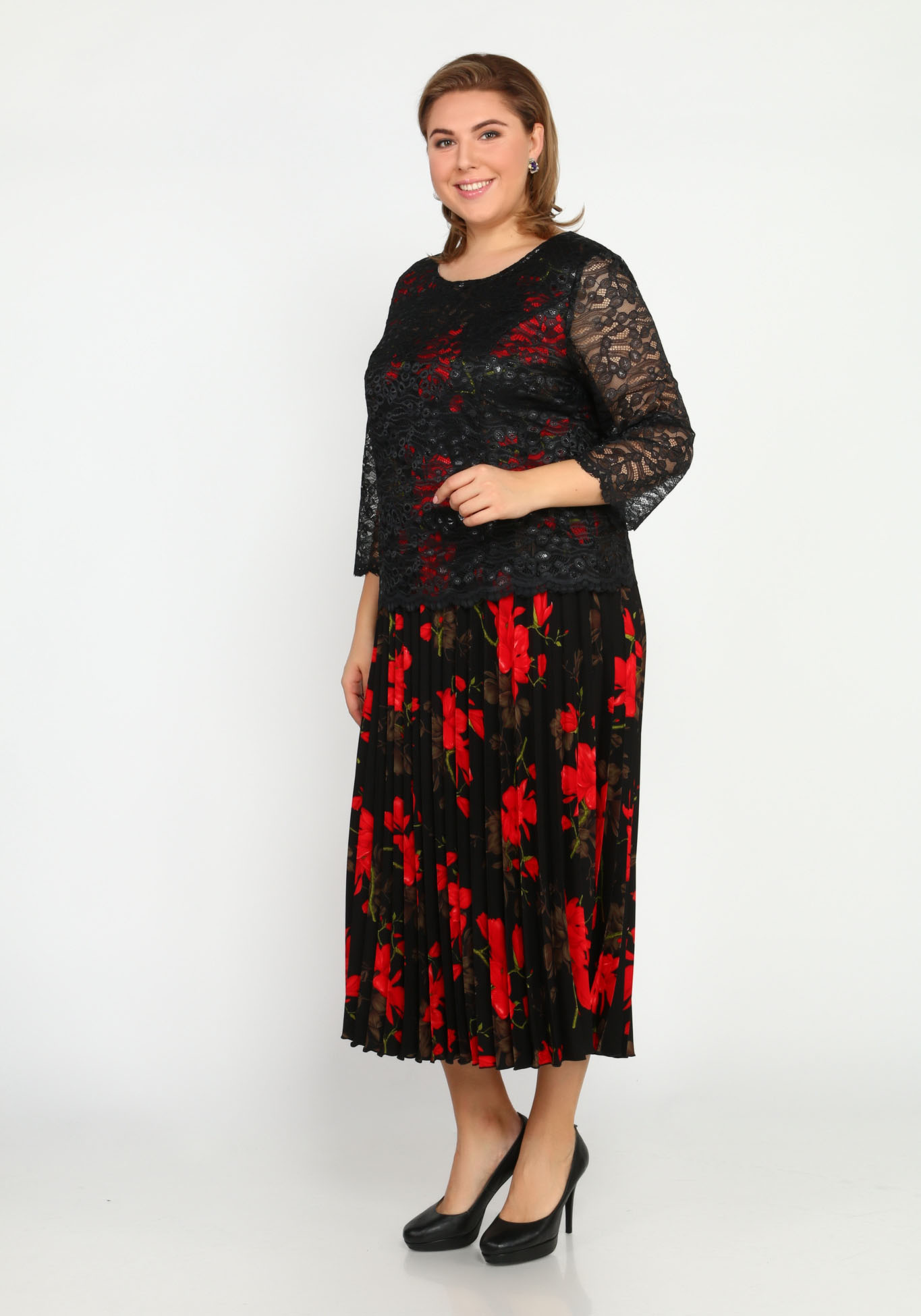 Платье длиной макси с ярким цветочным принтом Bel Fiore, размер 50 - фото 2