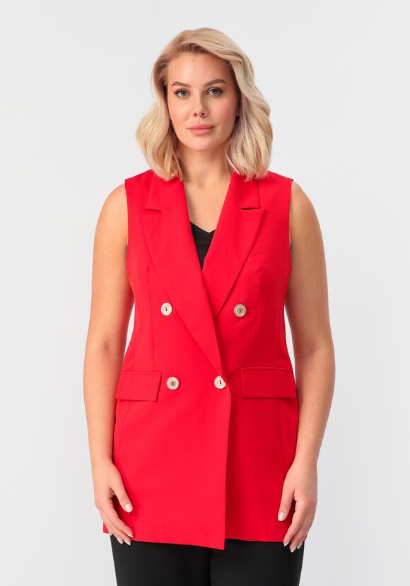 Жилет двубортный на пуговицах шир.  580, рис. 4