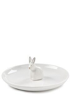 Блюдо из доломитовой керамики Зайка