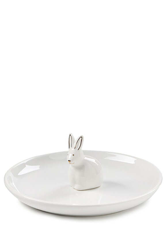 Блюдо из доломитовой керамики Зайка шир.  580, рис. 1