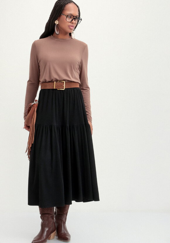 Юбка трикотажная свободного кроя на резинке шир.  580, рис. 7