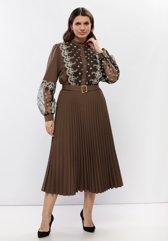 Платье с ажурным кружевом шир.  580, рис. 8