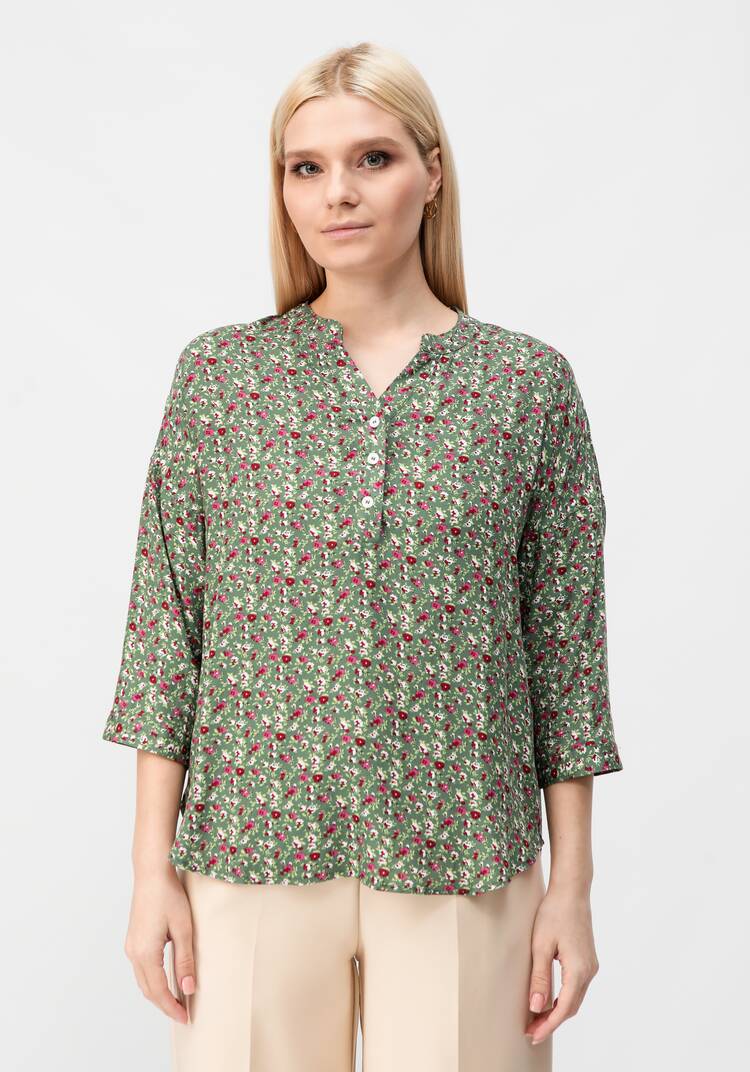 Рубашка с цветочным принтом Элен шир.  750, рис. 4