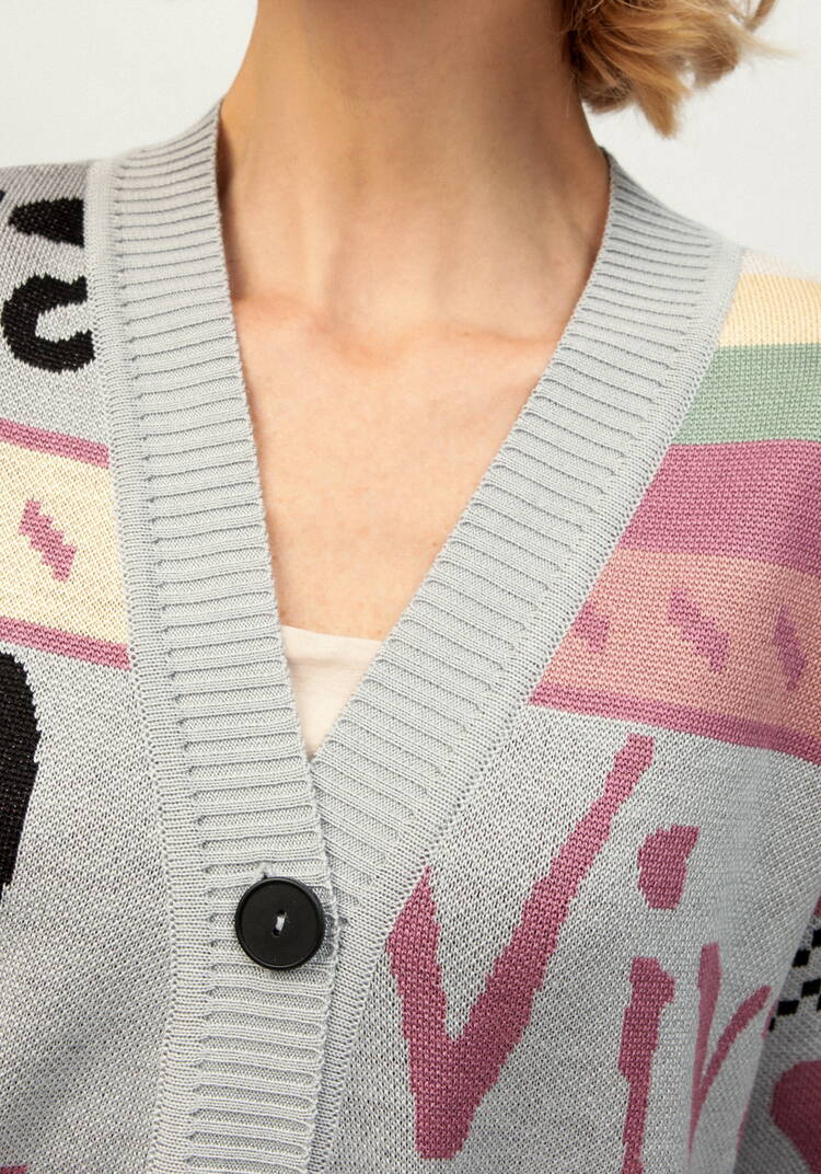 Кардиган удлиненный с ярким рисунком шир.  750, рис. 14