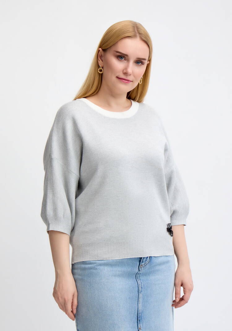 Джемпер с декором и рукавом 3/4 шир.  750, рис. 1