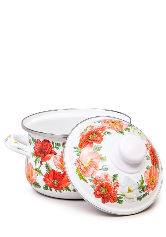 Кастрюля эмалированная с крышкой Маки шир.  580, рис. 2