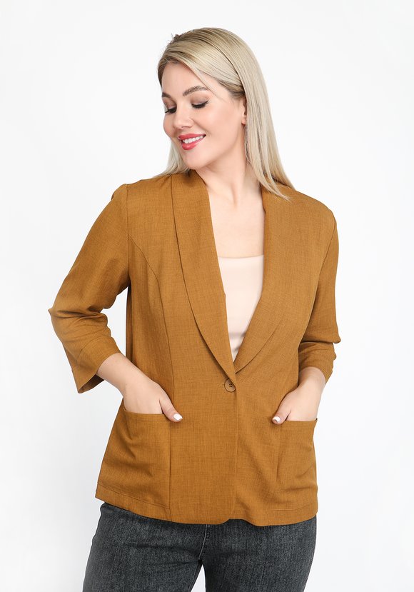 Жакет классический однобортный шир.  580, рис. 21