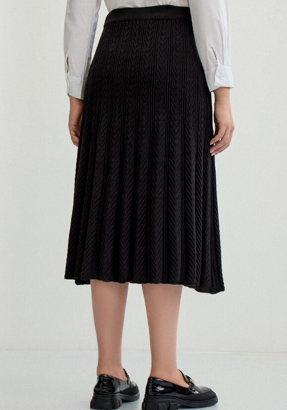 Юбка миди фактурная на широком поясе шир.  580, рис. 15