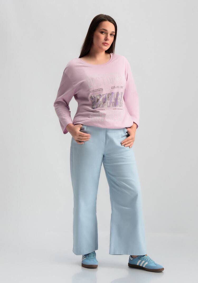 Лонгслив с декором из страз шир.  750, рис. 35