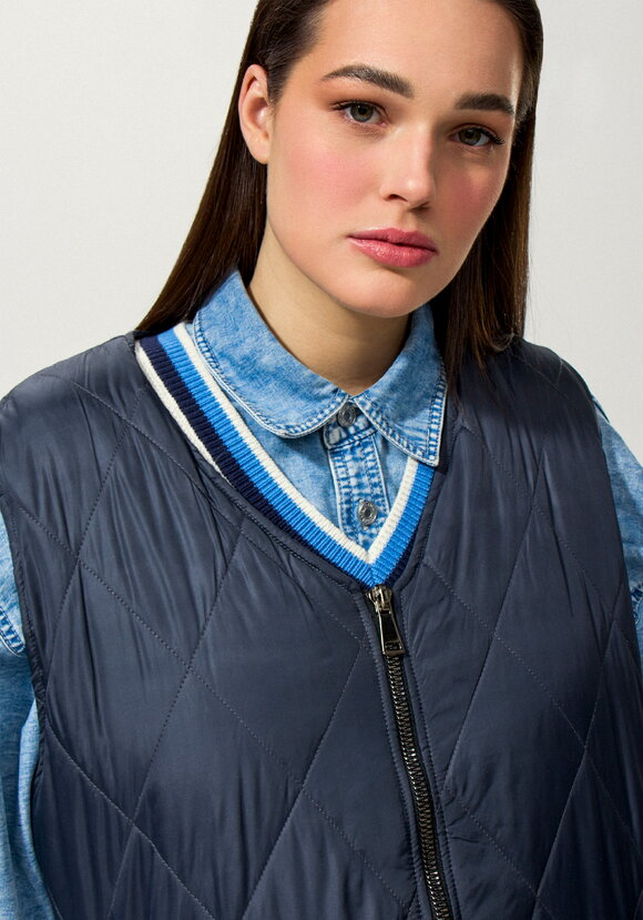 Жилет стеганый свободного кроя на молнии шир.  580, рис. 6