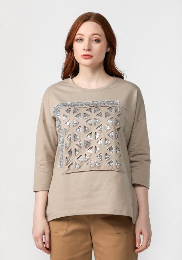 Джемпер Сверкающий принт шир.  580, рис. 4