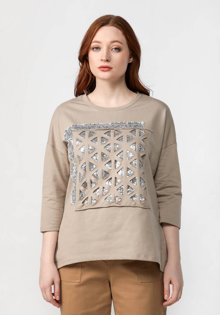 Джемпер Сверкающий принт шир.  750, рис. 4