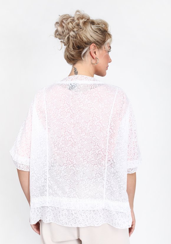 Кардиган - накидка из батиста шир.  580, рис. 3