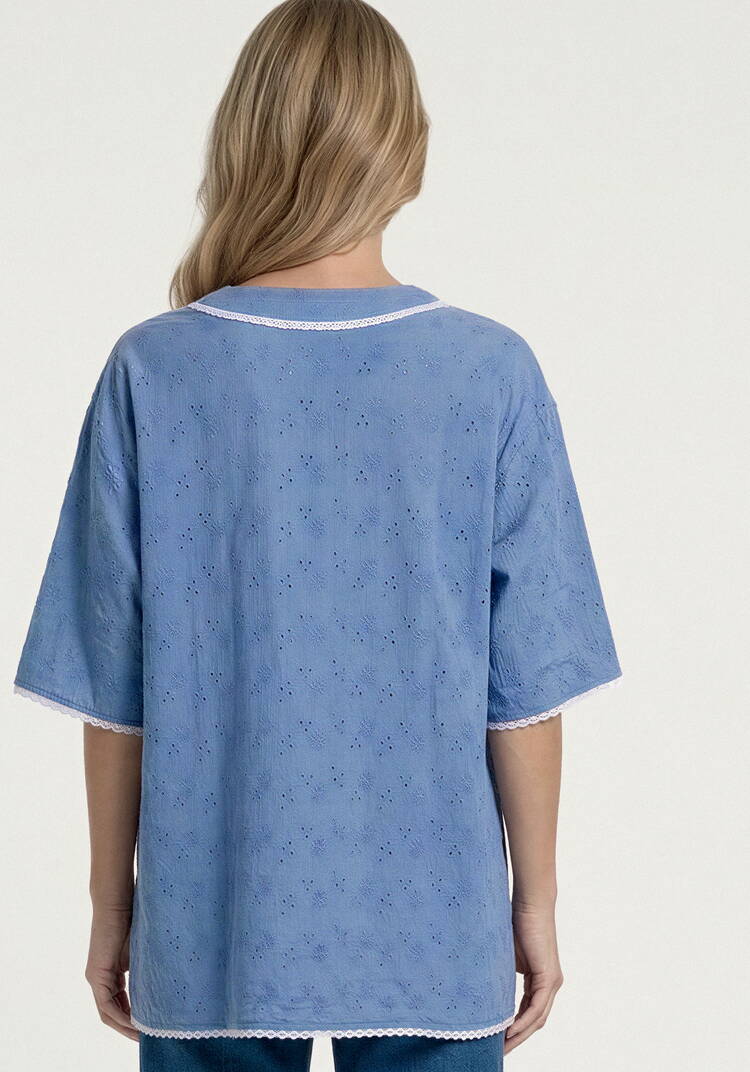 Блуза с фактурным узорoм шир.  750, рис. 3