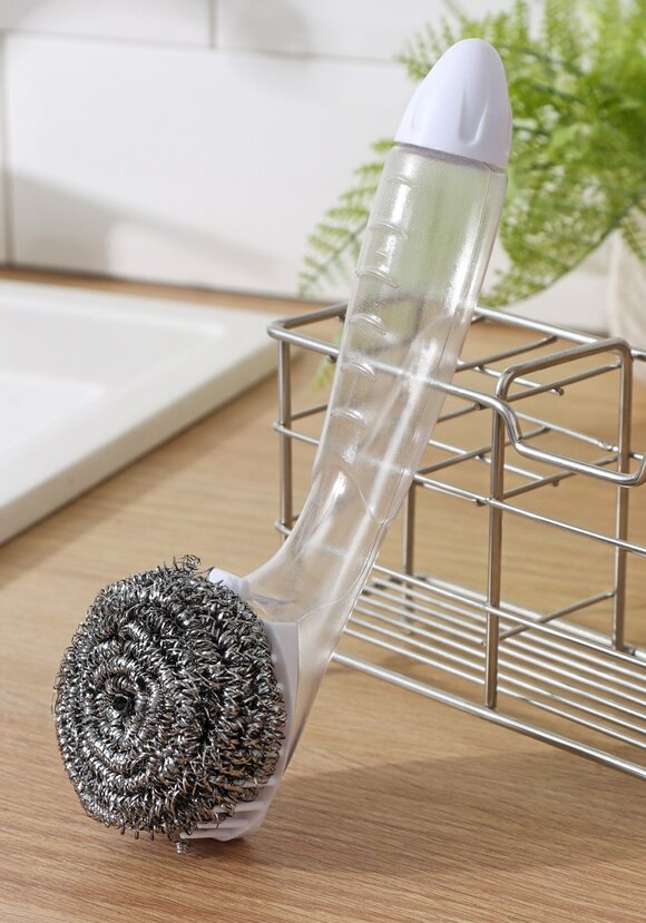 Металлическая губка с дозатором для посуды шир.  580, рис. 2