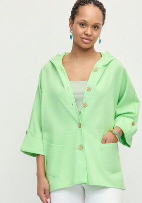 Блуза льняная с рукавами кимоно