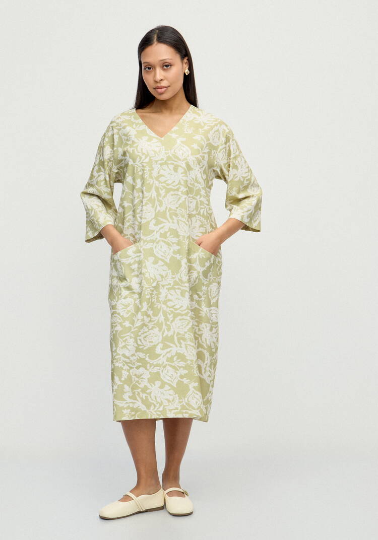 Платье изо льна Танцующая на ветру шир.  750, рис. 15