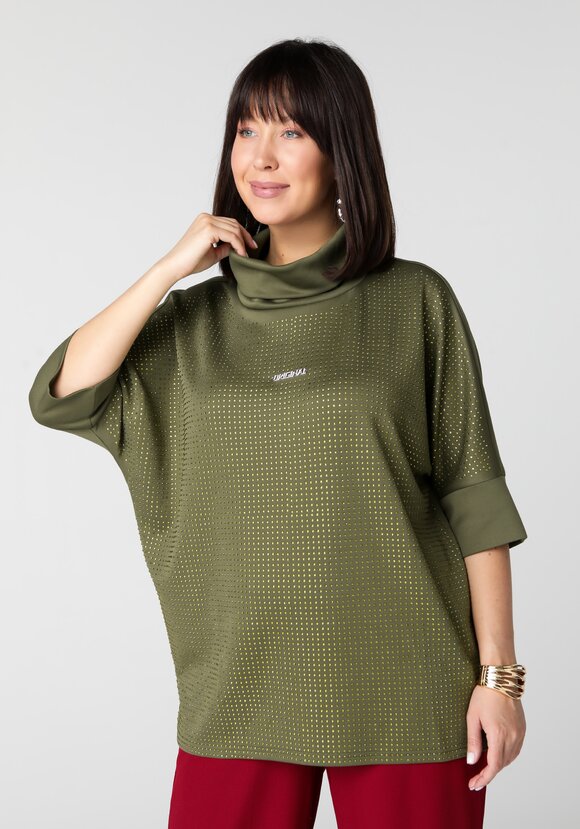 Блуза Жанна со стразами шир.  580, рис. 19