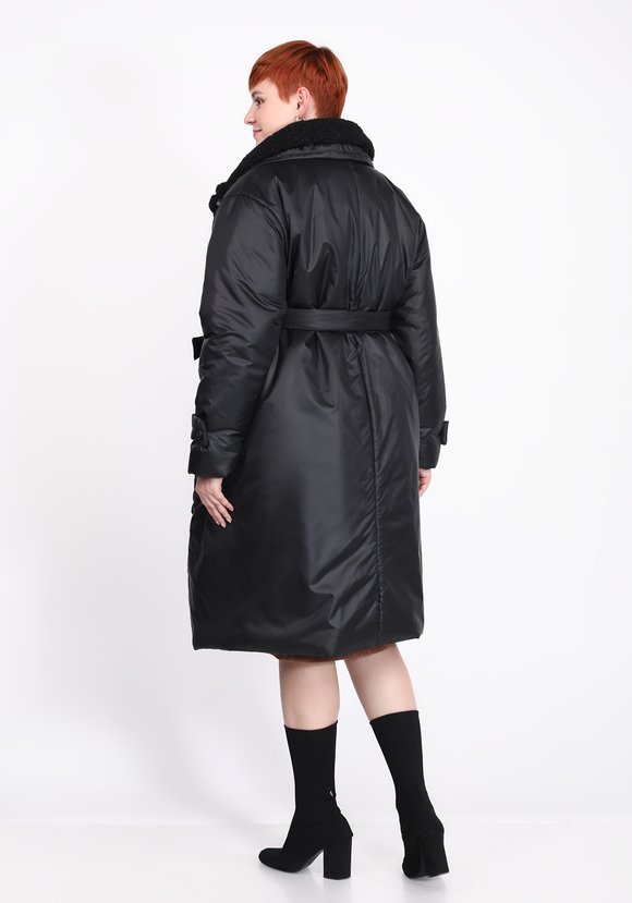 Пальто с меховым воротником шир.  580, рис. 6