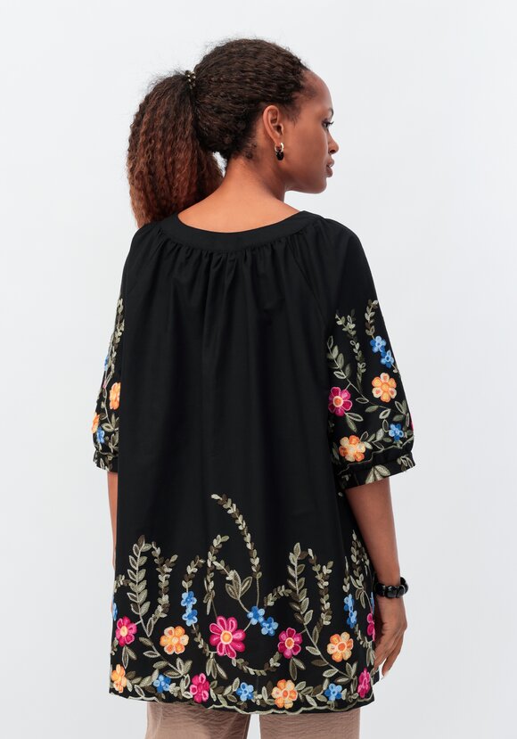 Блуза с цветочной вышивкой и рукавом реглан шир.  580, рис. 29