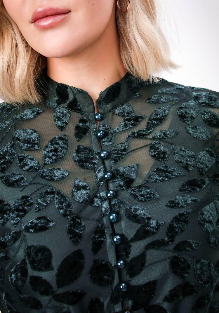 Платье из бархата с воротником-стойкой шир.  750, рис. 12