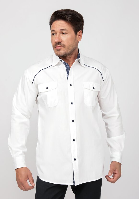 Рубашка в стиле кантри из поплина Джордж шир.  580, рис. 4