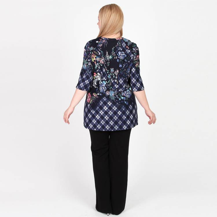 Туника с карманами и ярким принтом шир.  750, рис. 4