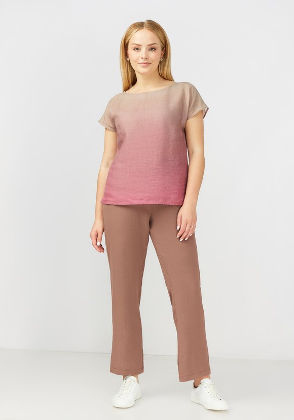 Брюки прямые от бедра с поясом на резинке шир.  580, рис. 2