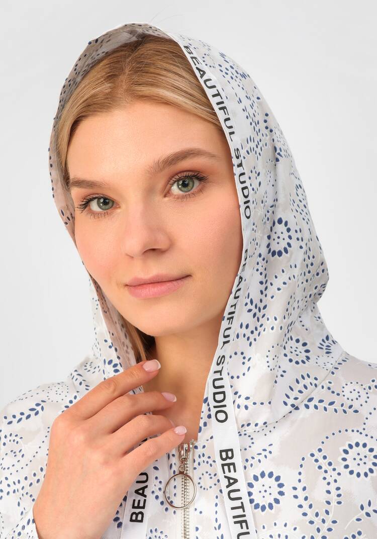 Ветровка с цветочным принтом шир.  750, рис. 14