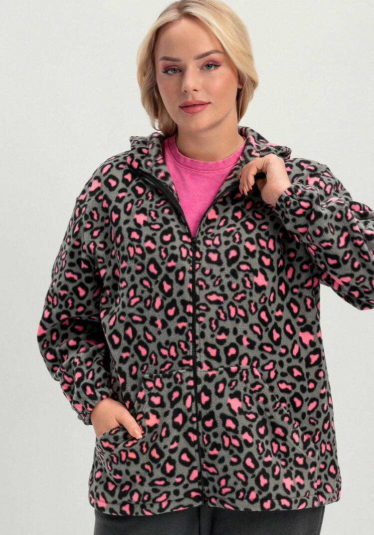 Толстовка из флиса с анималистичным принтом шир.  750, рис. 12