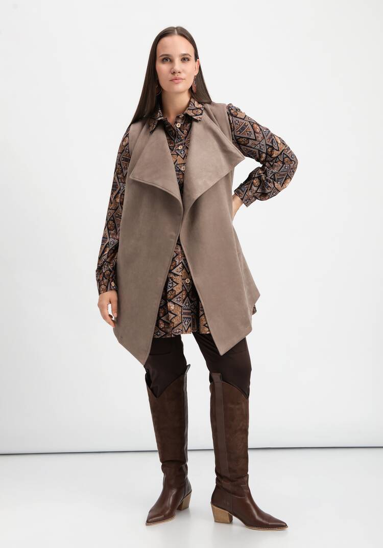 Жилет оверсайз с воротом апаш шир.  750, рис. 21