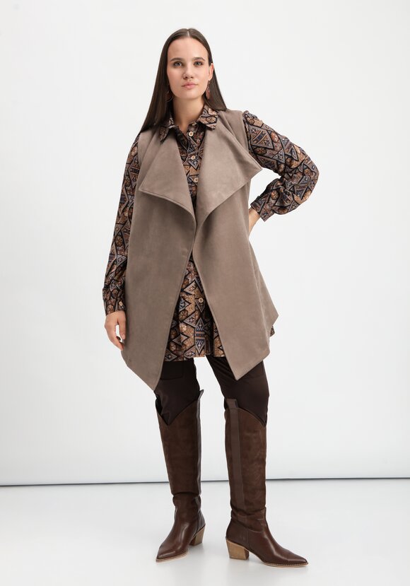 Жилет оверсайз с воротом апаш шир.  580, рис. 21