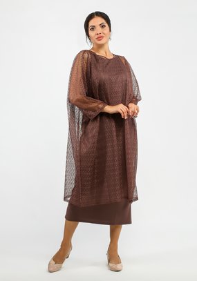 Комплект: платье и свободная накидка