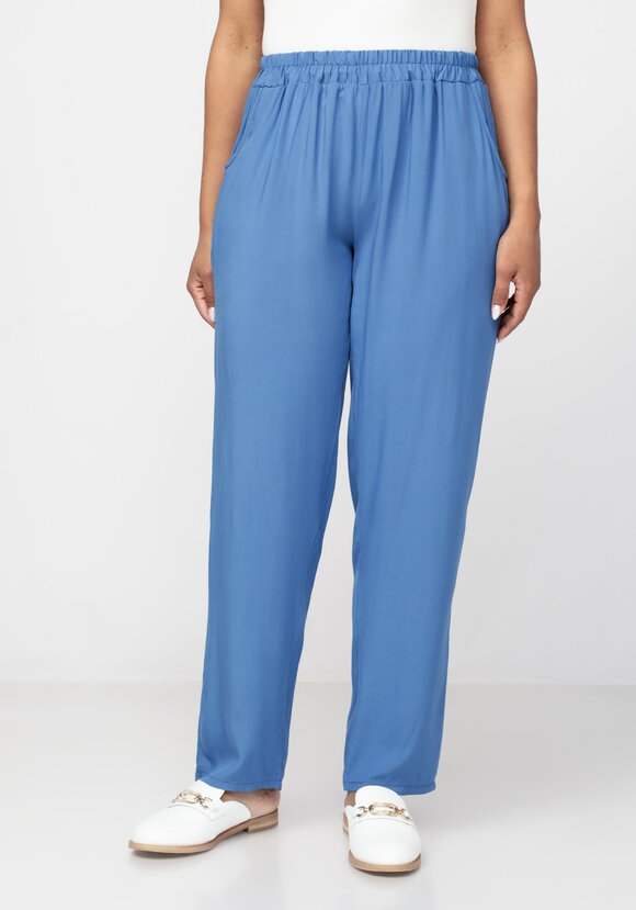 Брюки прямые с резинкой по поясу шир.  580, рис. 4