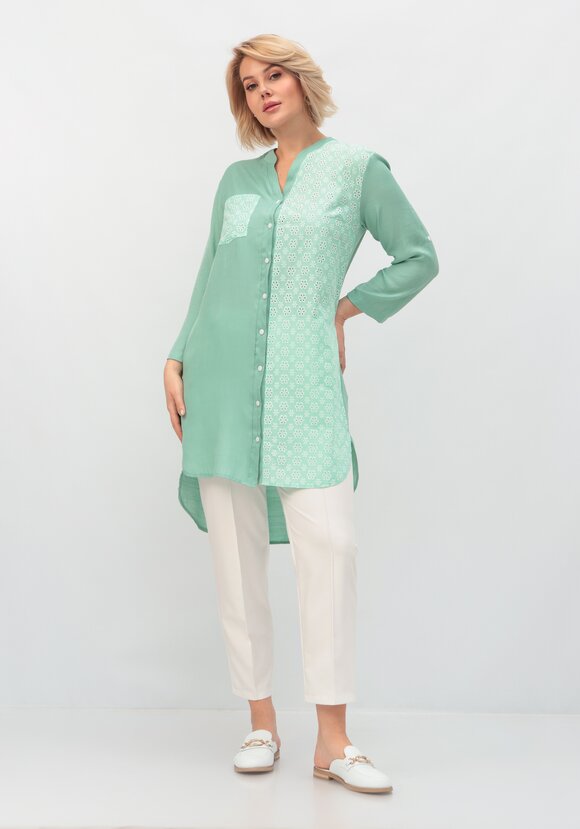 Рубашка удлиненная из хлопка шир.  580, рис. 19