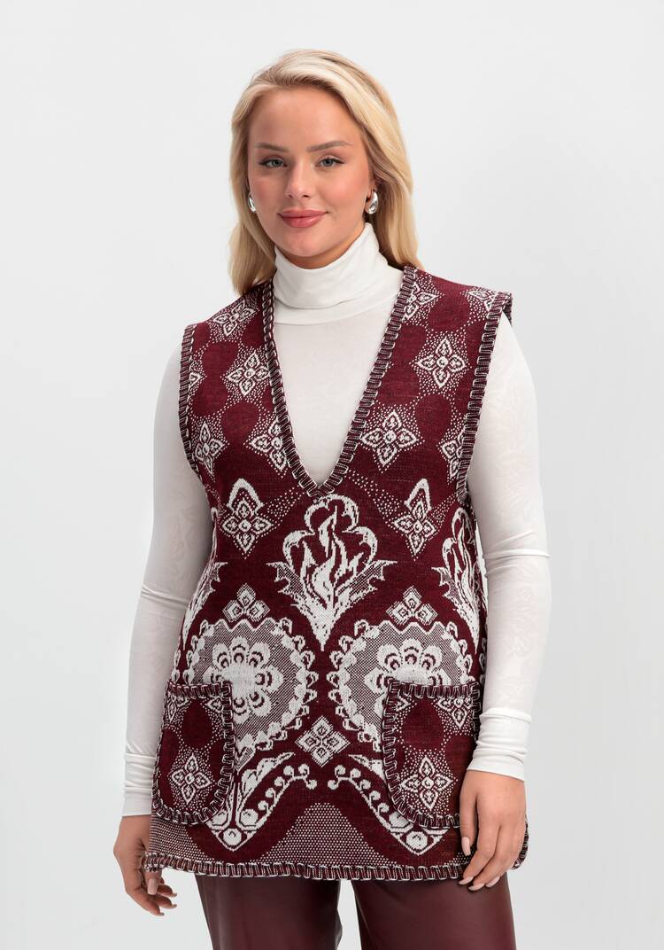 Жилет из шерсти Ласковое тепло шир.  750, рис. 23