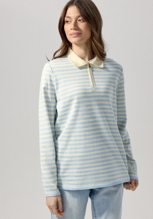 Поло в полоску на молнии шир.  580, рис. 13