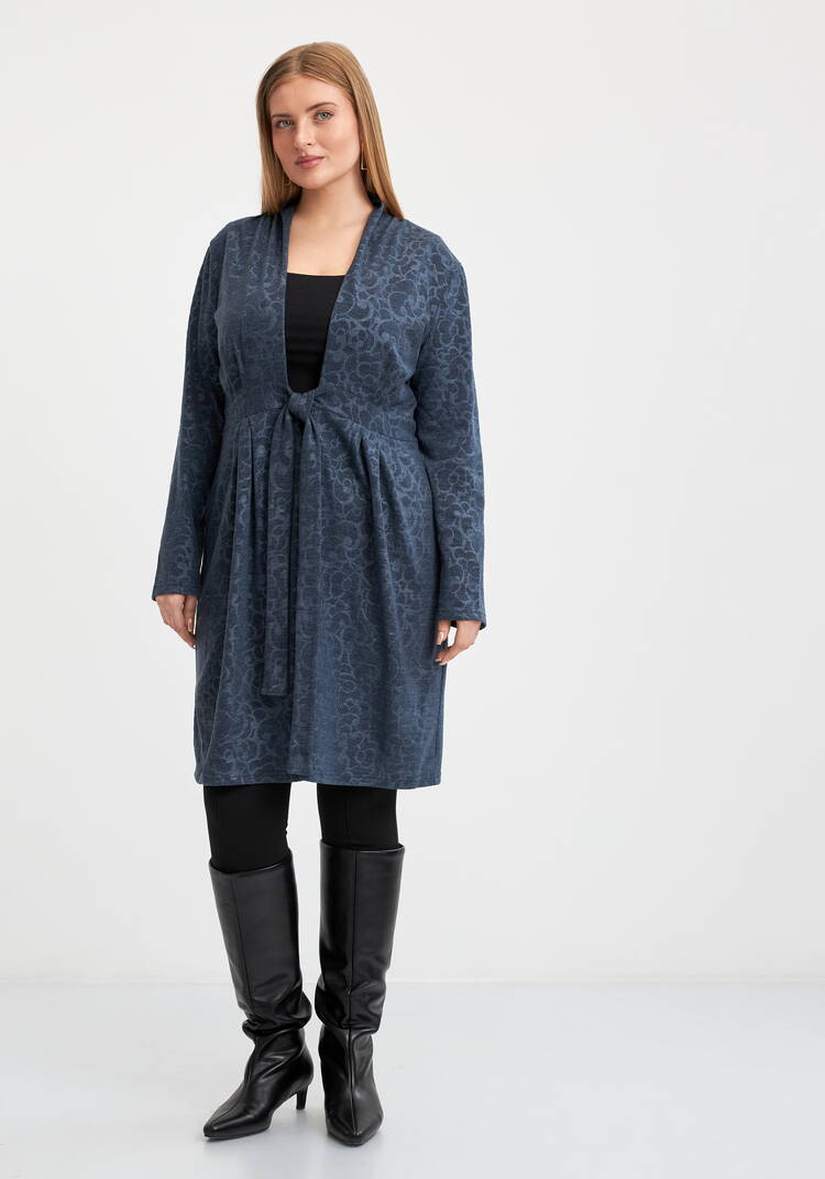 Кардиган с притачным поясом шир.  750, рис. 4