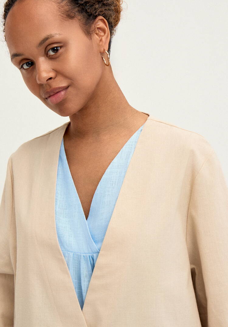 Кардиган изо льна с карманами шир.  750, рис. 5