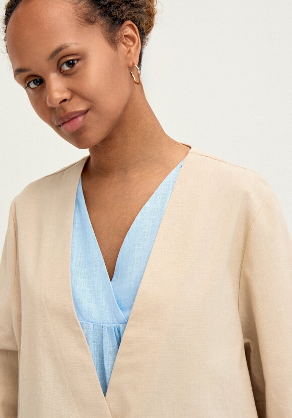 Кардиган изо льна с карманами шир.  580, рис. 5