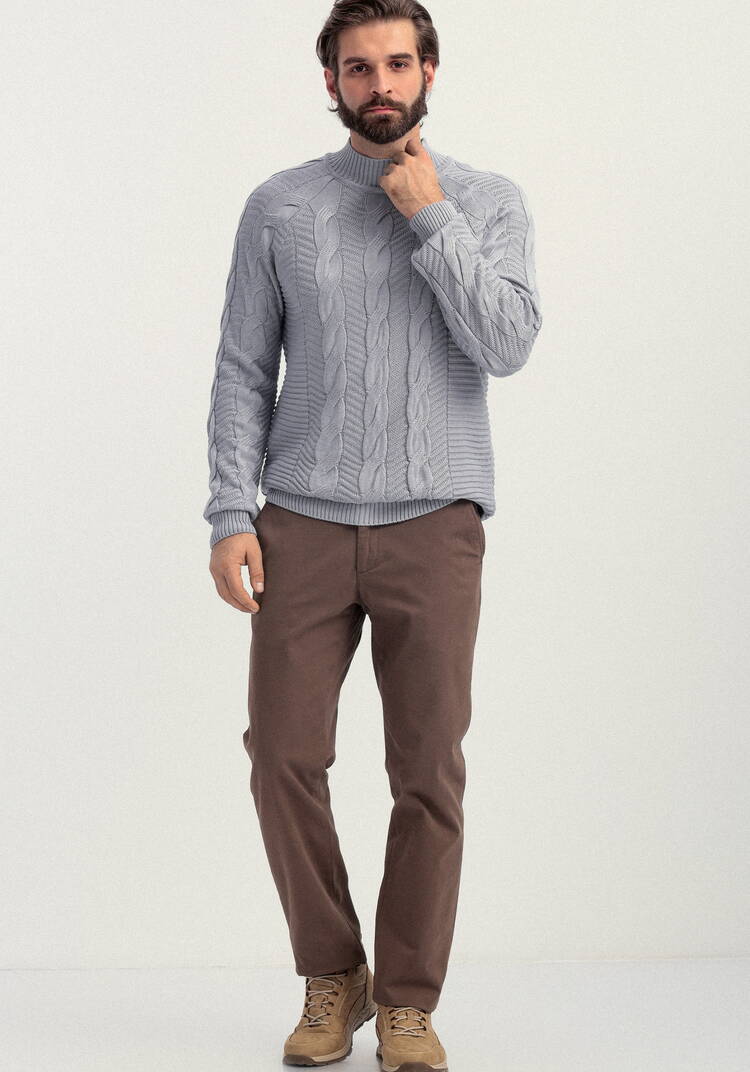 Джемпер мужской с фактурными косами шир.  750, рис. 9