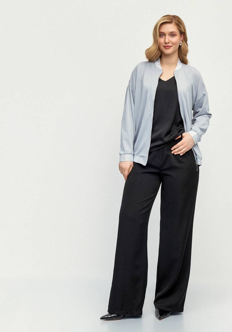 Бомбер трикотажный с ажурной спинкой шир.  750, рис. 8