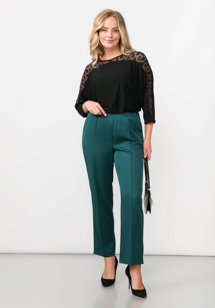 Блуза со вставкой из кружева шир.  750, рис. 5