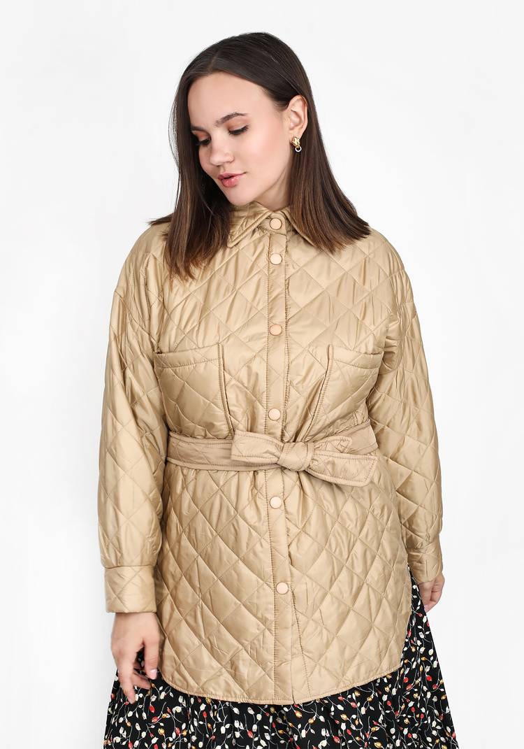 Куртка стеганая с карманами и поясом шир.  750, рис. 9