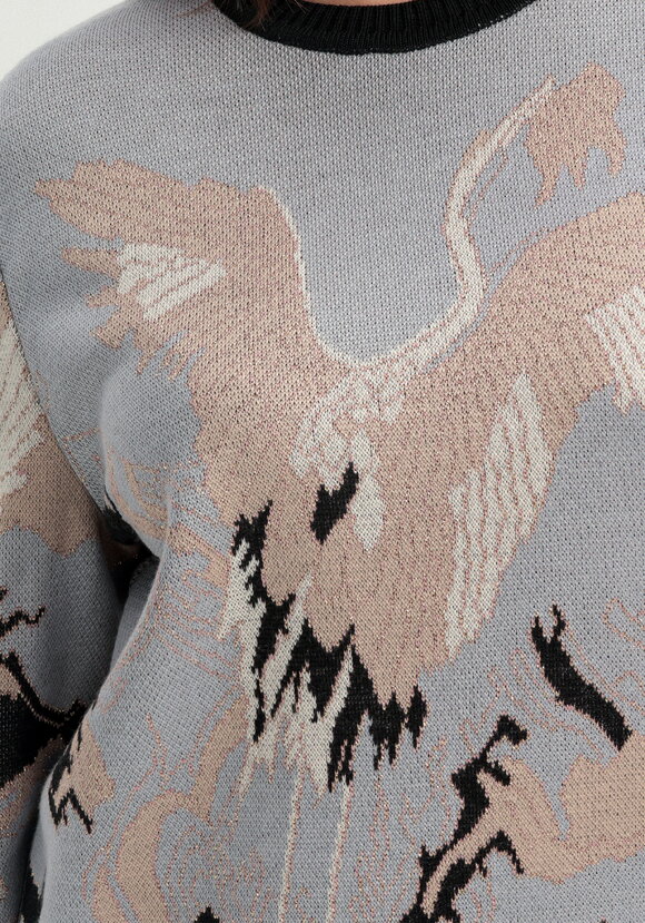 Джемпер с рисунком Журавль шир.  580, рис. 5