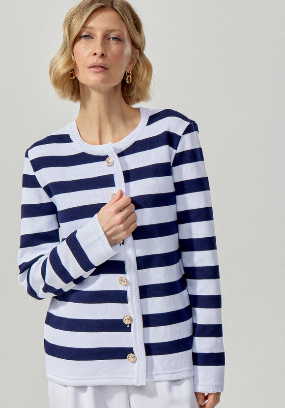 Пиджак в горизонтальную полоску на пуговицах шир.  580, рис. 3