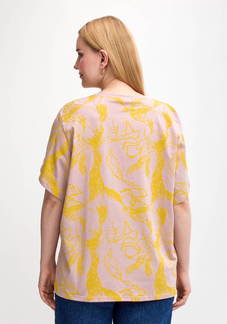 Блуза с оригинальным принтом и стразами шир.  750, рис. 14